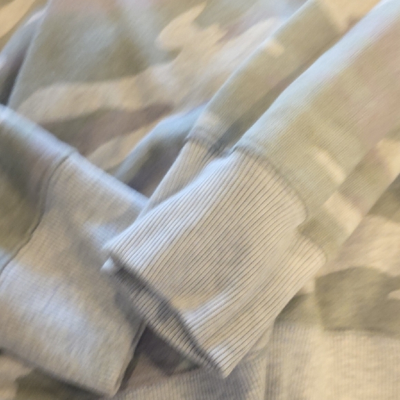Aerie Camouflage Sweatshirt - Green and Cream - Picture 3 of 4